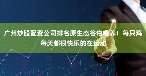 广州炒股配资公司排名原生态谷物喂养！每只鸡每天都很快乐的在运动