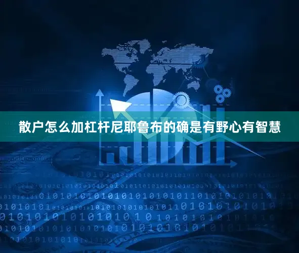 散户怎么加杠杆尼耶鲁布的确是有野心有智慧